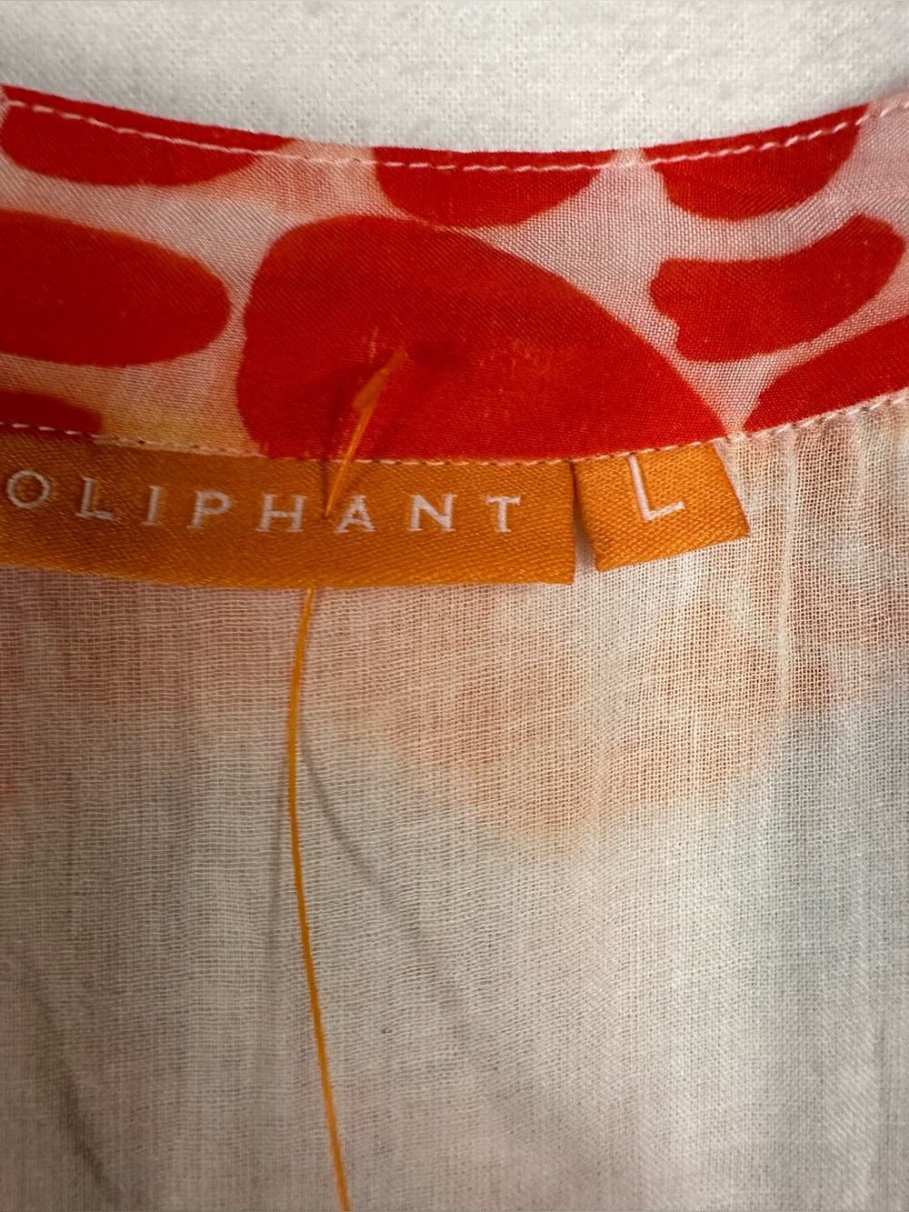 Oliphant Ruffle Maxi Dress Orange Floral Size L Large Vibrant Tropical Resort - Picture 8 of 15